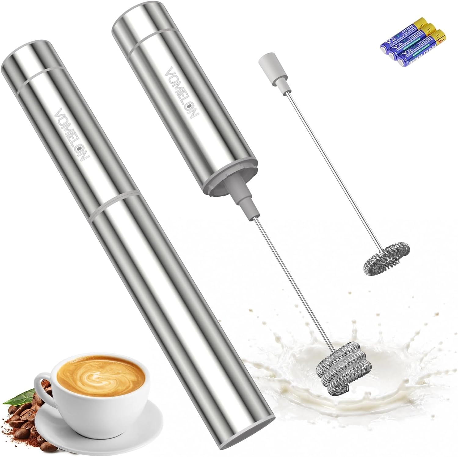 Milk Frother - Espumador de Leite Portátil, Operado por