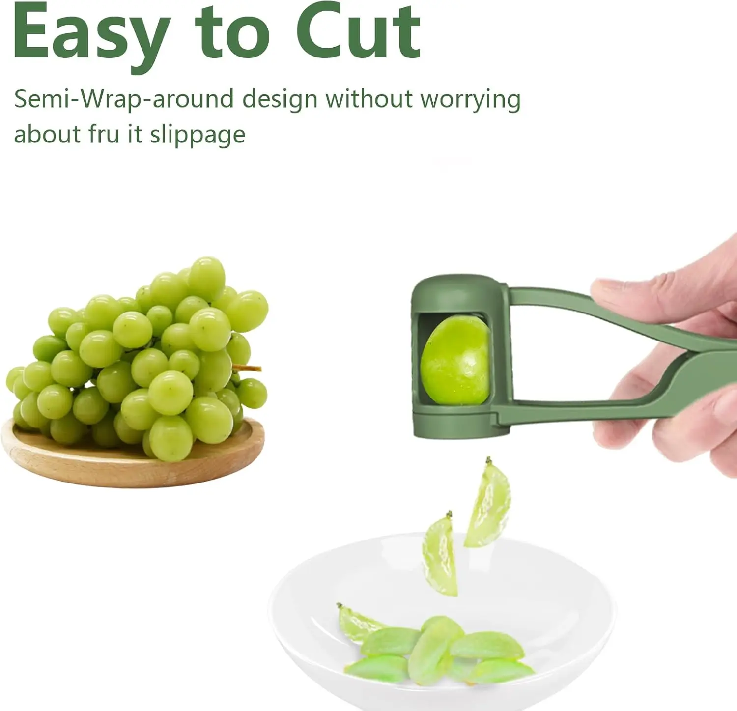 Kitchen Gadgets Green - Cortador de Uva Verde para Crianças,