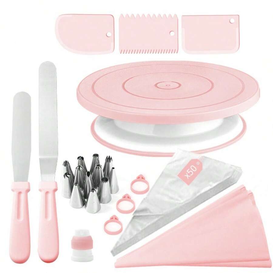 Kitchen Gadgets Green - Conjunto de 74 Peças Rosa e