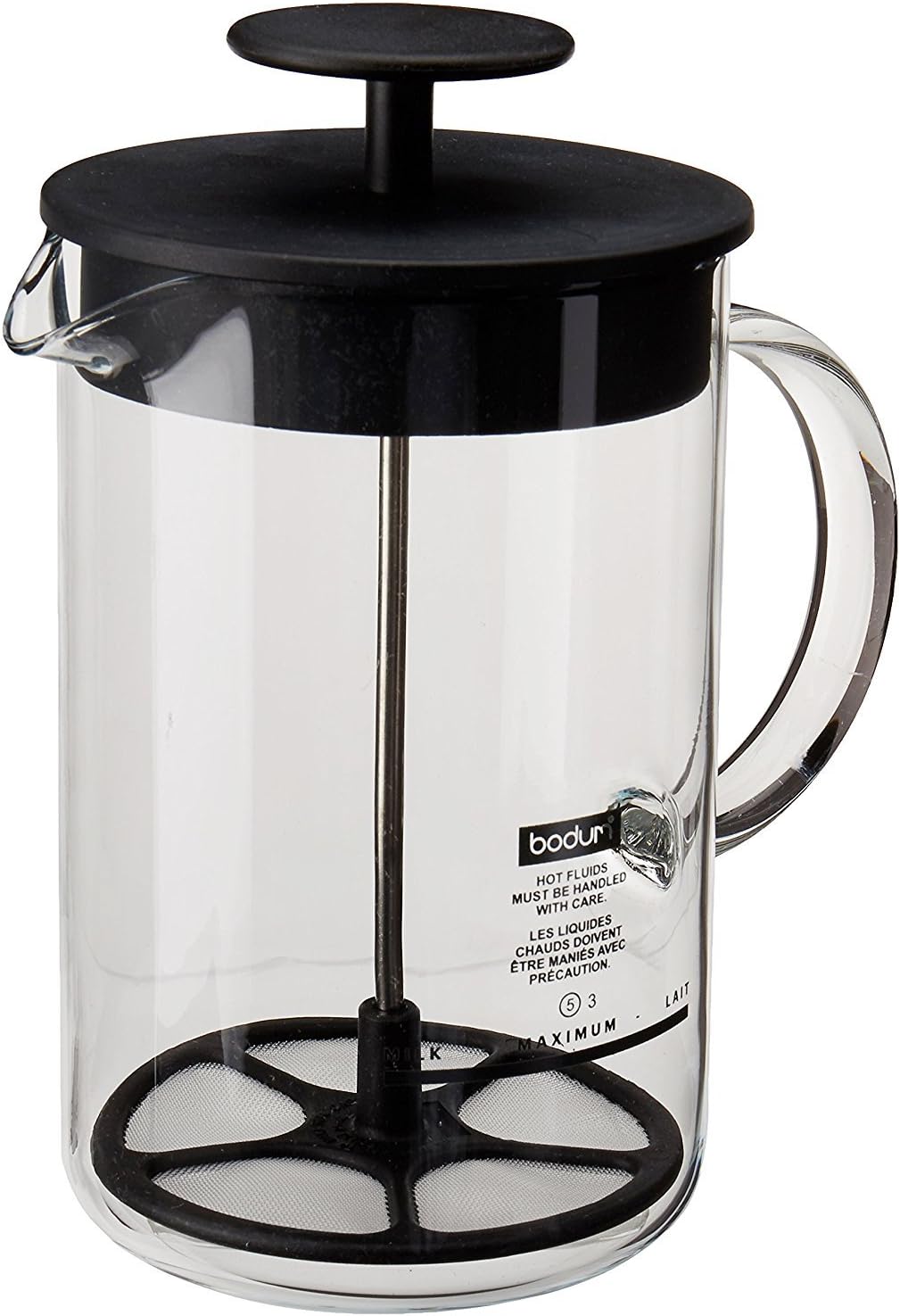 Milk Frother - Espumador de leite manual, 8 onças,