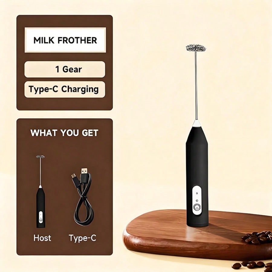 Milk Frother - Batedor Elétrico Portátil 1 Unidade, Batedor