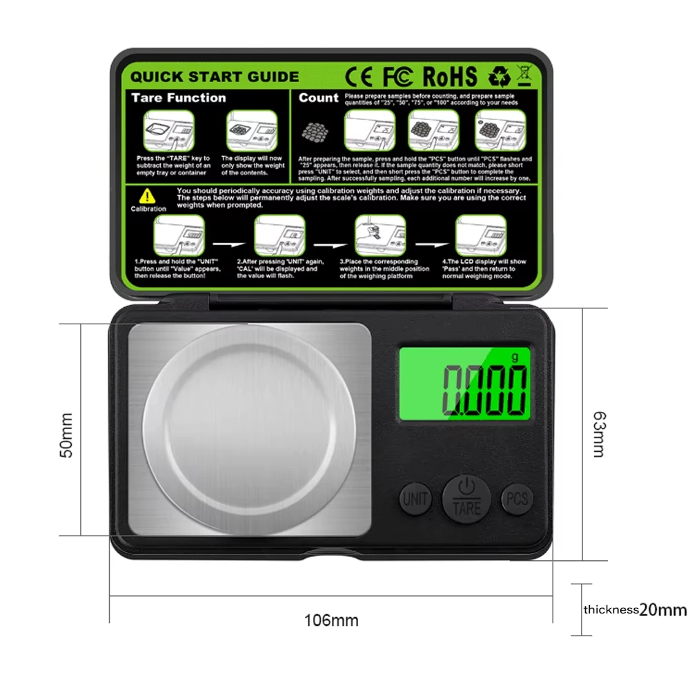 Kitchen Gadgets Small - Balança Digital Mini para Joias, Balança