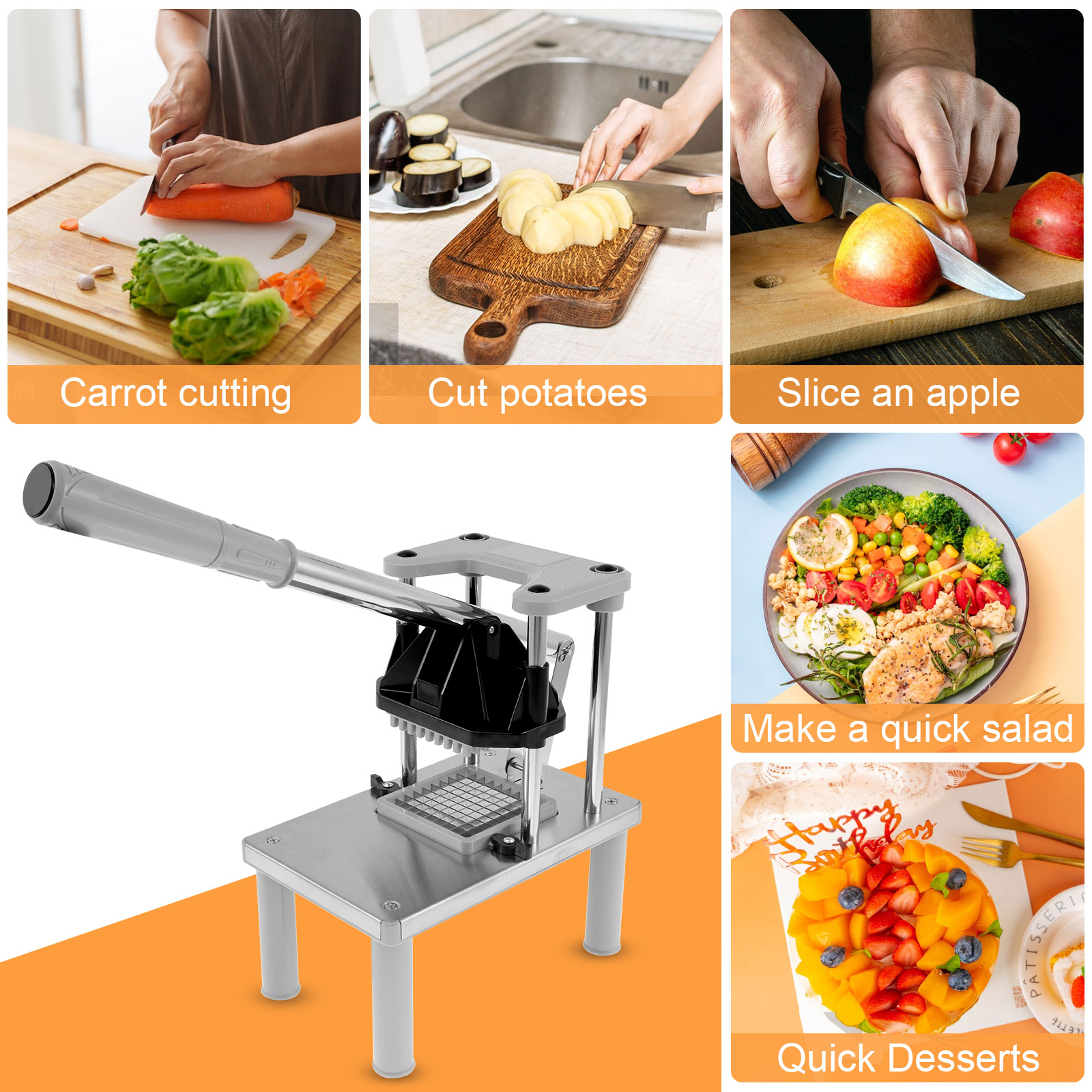 Picador comercial de frutas e  - Kitchen Gadgets Vegetable Chopper avaliação e preço