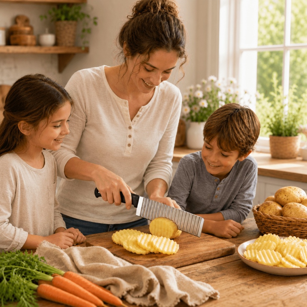 Cortador de Batatas Fritas em  - Kitchen Gadgets Vegetable Chopper avaliação e preço