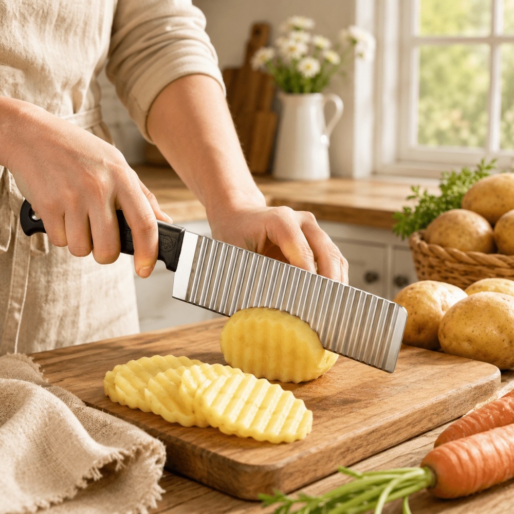 Cortador de Batatas Fritas em  - Kitchen Gadgets Vegetable Chopper avaliação e preço