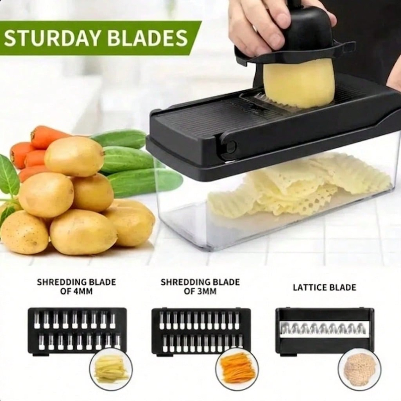 Cortador de Legumes Preto 16 e - Kitchen Gadgets Vegetable Chopper avaliação e preço