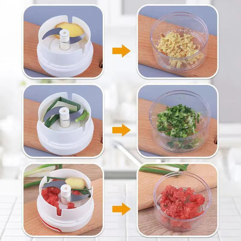 Triturador de alho de plástico - Kitchen Gadgets Vegetable Chopper avaliação e preço