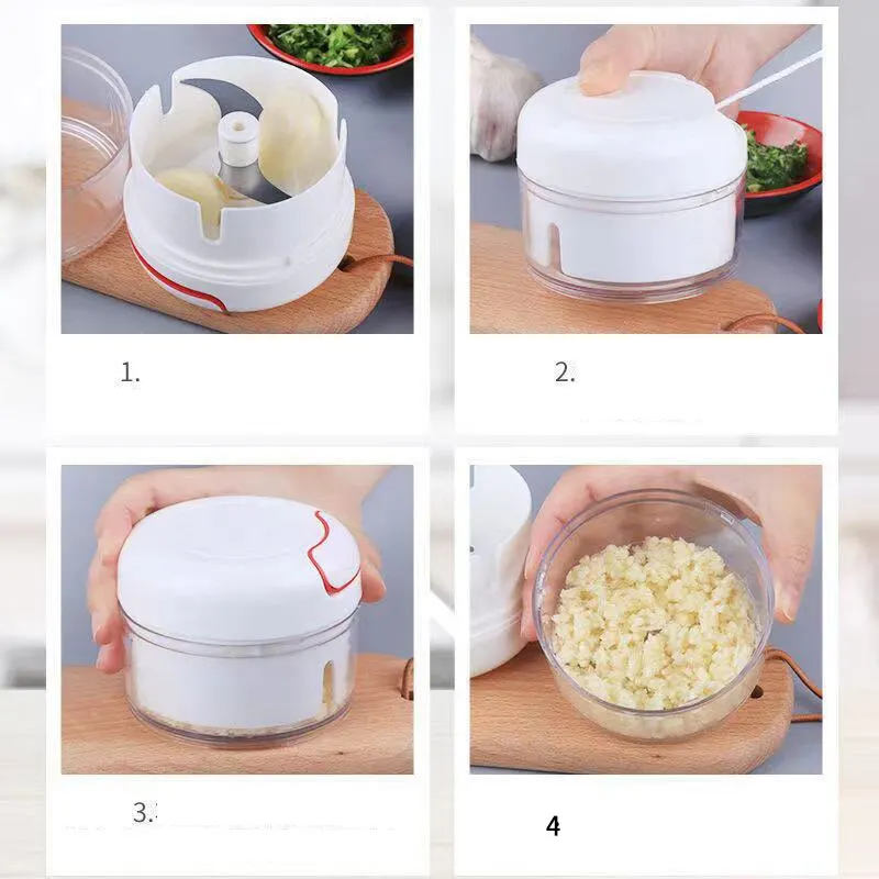 Triturador de alho de plástico - Kitchen Gadgets Vegetable Chopper avaliação e preço