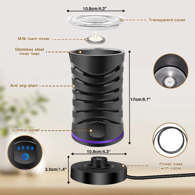 Espumador e Vaporizador Elétri - Milk Frother avaliação e preço