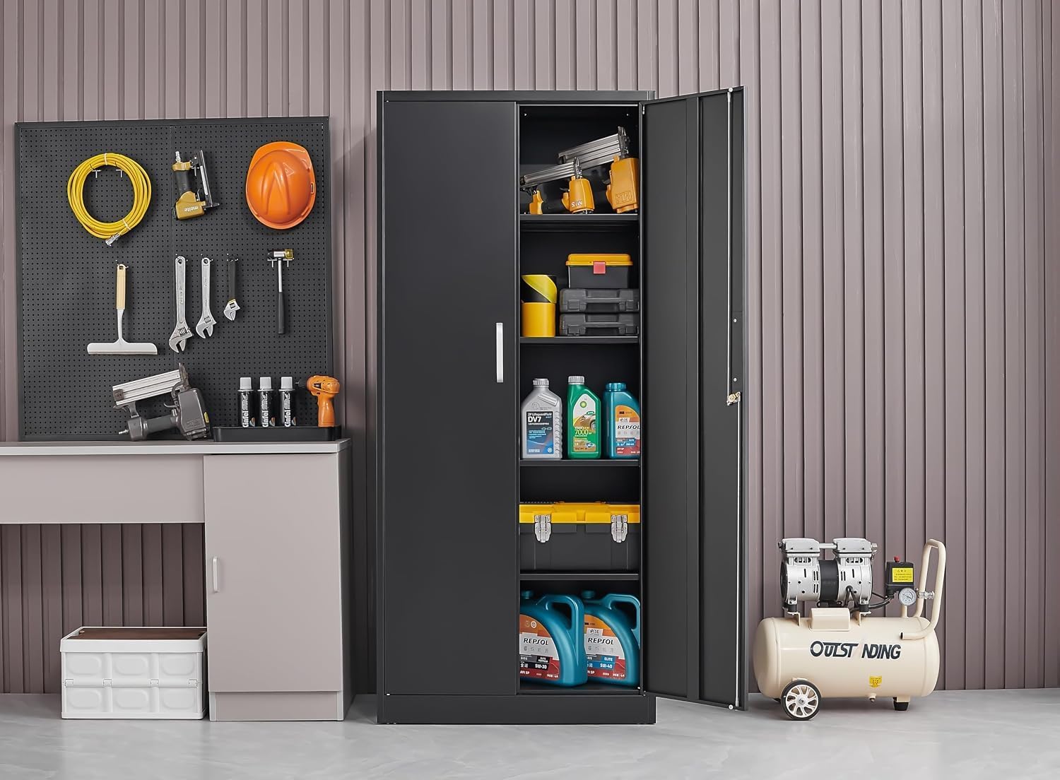 Armário de metal com prateleir - Kitchen Gadgets Organizer avaliação e preço