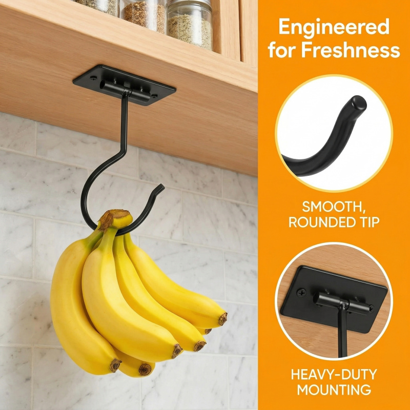 Gancho Adesivo de Metal Preto  - Kitchen Gadgets Organizer avaliação e preço